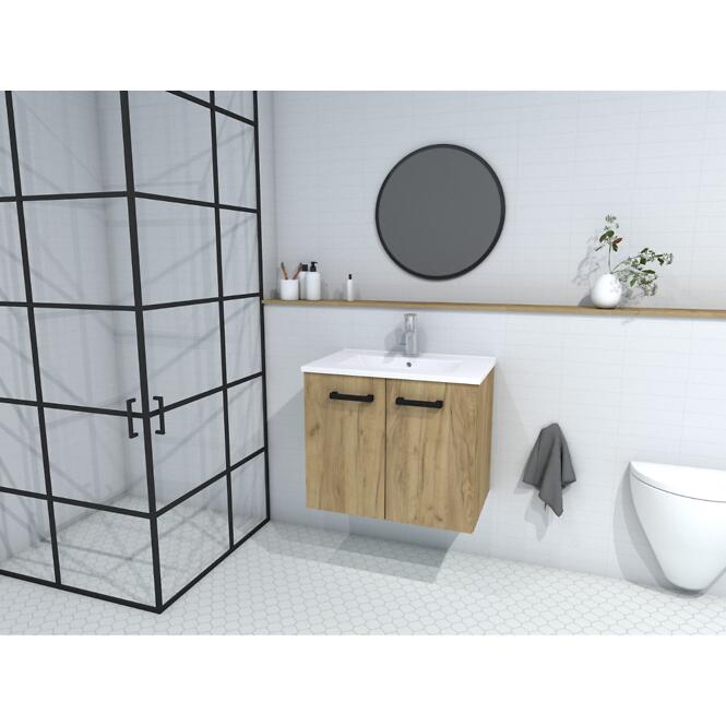 Mosdószekrény Paris 60 cm arany tölgy,4