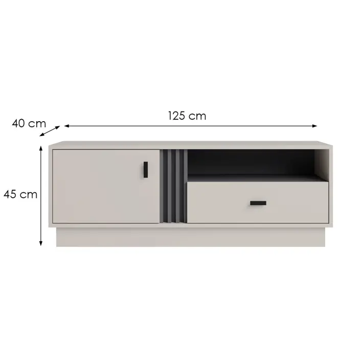 Szekrény RTV Allmo Al5 Cashmere