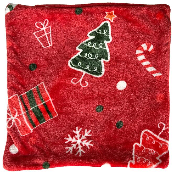 Karácsonyi párnahuzat 40x40 cm piros