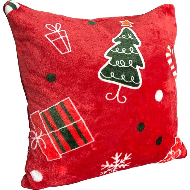 Karácsonyi párnahuzat 40x40 cm piros