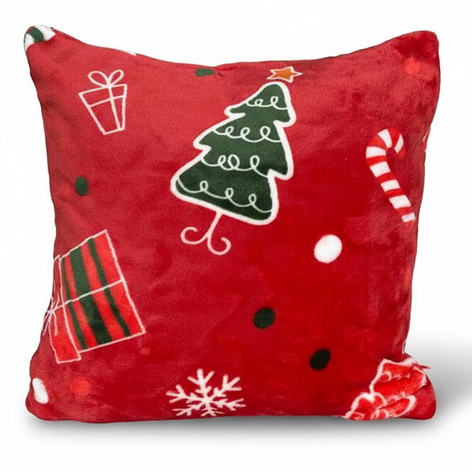 Karácsonyi párnahuzat 40x40 cm piros
