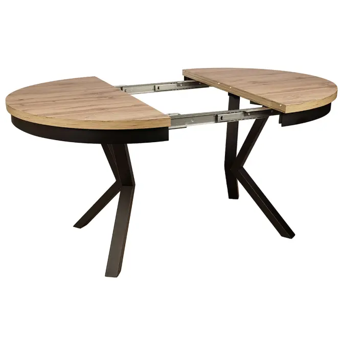 Asztal St-42 100+2x50 Tölgy Wotan/Tölgy -Fém láb