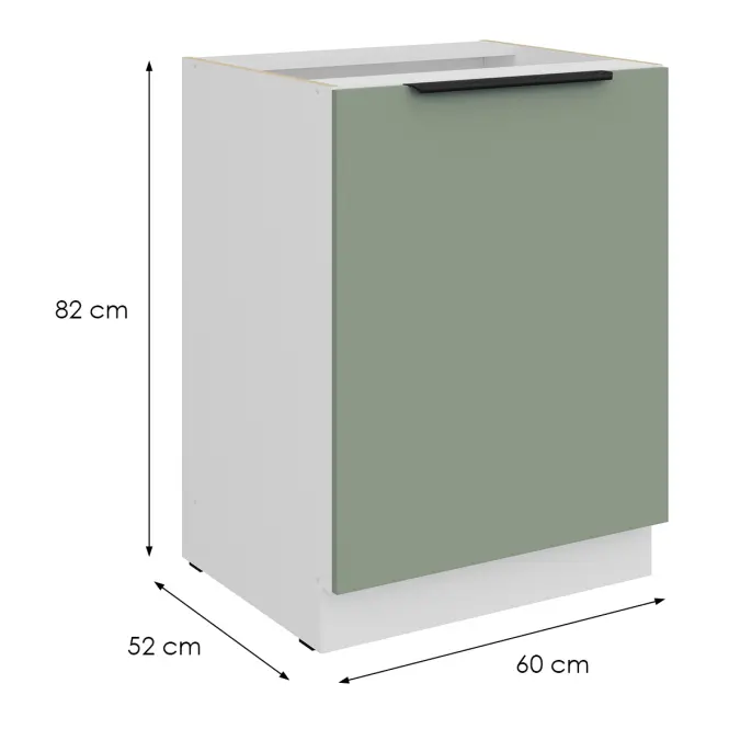 Konyhaszekrény Aria-Sa/Wh Anti Fingerprint 60d 1f Bb,2