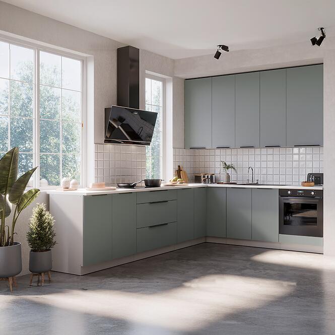 Konyhaszekrény Aria-Sa/Wh Anti Fingerprint 40d 3s Bb,5