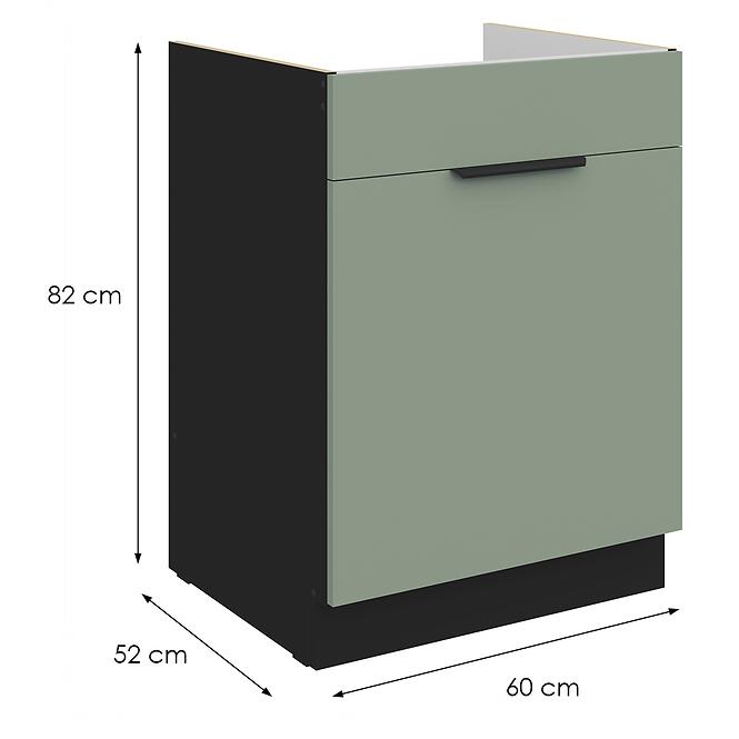 Konyhaszekrény Aria-Sa/Bl Anti Fingerprint 60zl 1s Bb,2