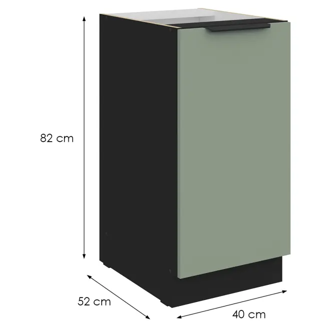 Konyhaszekrény Aria-Sa/Bl Anti Fingerprint 40d 1f Bb,2
