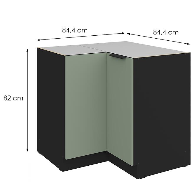 Konyhaszekrény Aria-Sa/Bl Anti Fingerprint 90x90 Dn 2f Bb,2