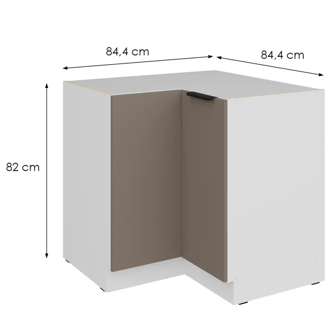 Konyhaszekrény Aria-Ta/Wh Anti Fingerprint 90x90 Dn 2f Bb