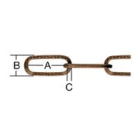 Dekoratív lánc 2x2 m oxidált