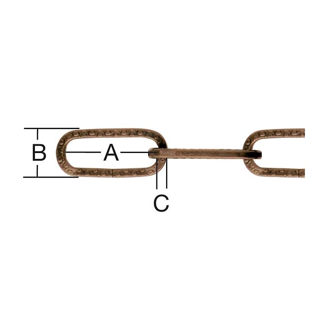 Dekoratív lánc 2x2 m oxidált