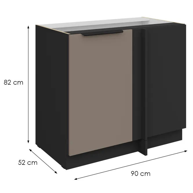 Konyhaszekrény Aria-Ta/Bl Anti Fingerprint 105 Nd 1f Bb,2