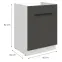 Konyhaszekrény Aria-Gr/Wh Anti Fingerprint 60zl 1s Bb,2