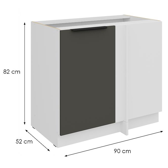 Konyhaszekrény Aria-Gr/Wh Anti Fingerprint 105 Nd 1f Bb