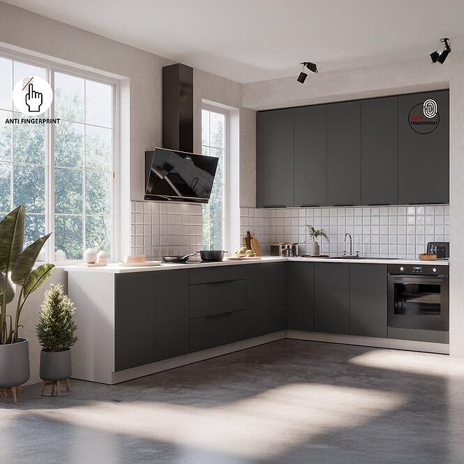 Konyhaszekrény Aria-Gr/Wh Anti Fingerprint 105 Nd 1f Bb