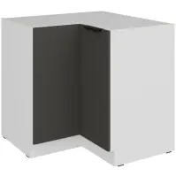 Konyhaszekrény Aria-Gr/Wh Anti Fingerprint 90x90 Dn 2f Bb