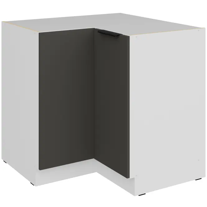 Konyhaszekrény Aria-Gr/Wh Anti Fingerprint 90x90 Dn 2f Bb