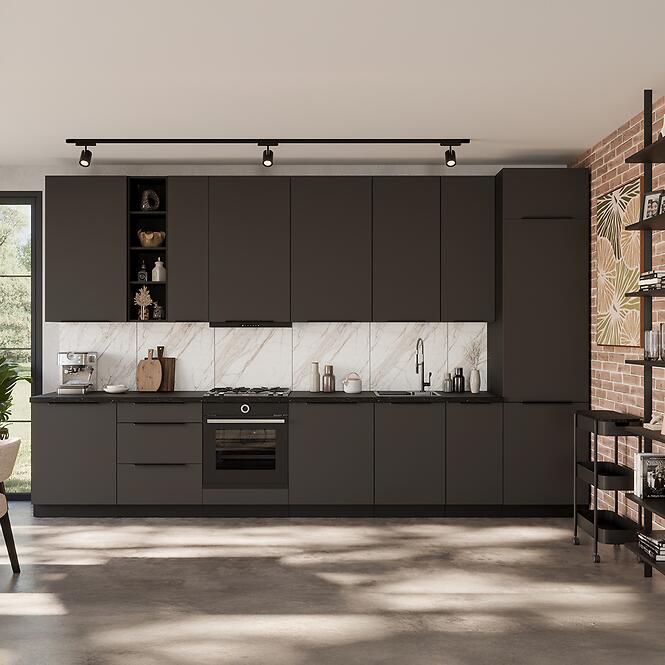 Konyhaszekrény Aria-Gr/Bl Anti Fingerprint 80d 3s Bb,6