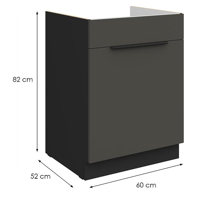 Konyhaszekrény Aria-Gr/Bl Anti Fingerprint 60zl 1s Bb