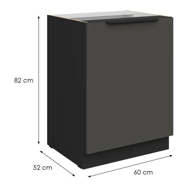 Konyhaszekrény Aria-Gr/Bl Anti Fingerprint 60d 1f Bb