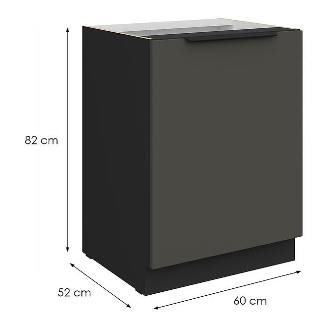 Konyhaszekrény Aria-Gr/Bl Anti Fingerprint 60d 1f Bb,2