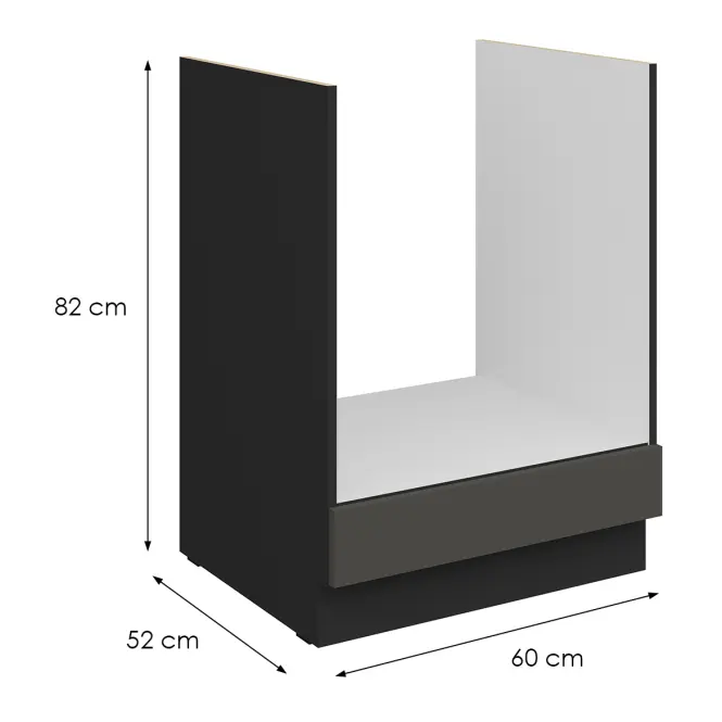 Konyhaszekrény Aria-Gr/Bl Anti Fingerprint 60dg Bb,2