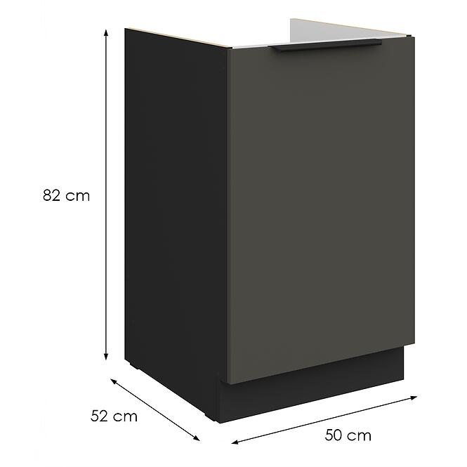 Konyhaszekrény Aria-Gr/Bl Anti Fingerprint 50zl 1f Bb,2