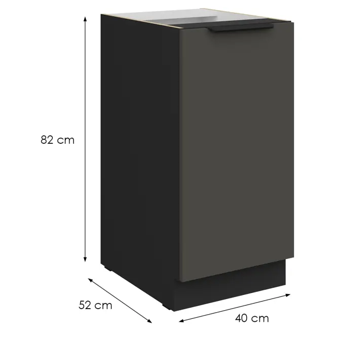 Konyhaszekrény Aria-Gr/Bl Anti Fingerprint 40d 1f Bb