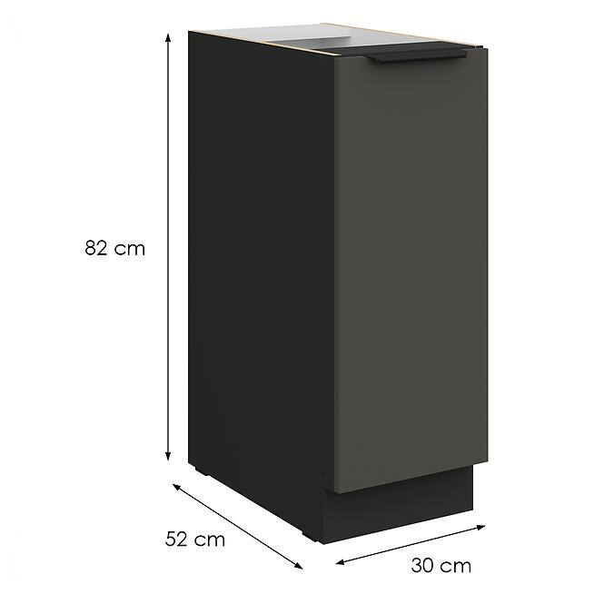 Konyhaszekrény Aria-Gr/Bl Anti Fingerprint 30d Cargo Bb,2