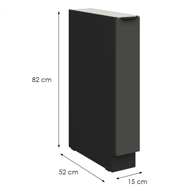 Konyhaszekrény Aria-Gr/Bl Anti Fingerprint 15d Cargo Bb,2