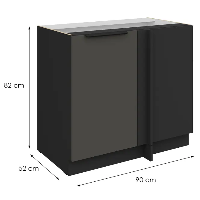 Konyhaszekrény Aria-Gr/Bl Anti Fingerprint 105 Nd 1f Bb,2