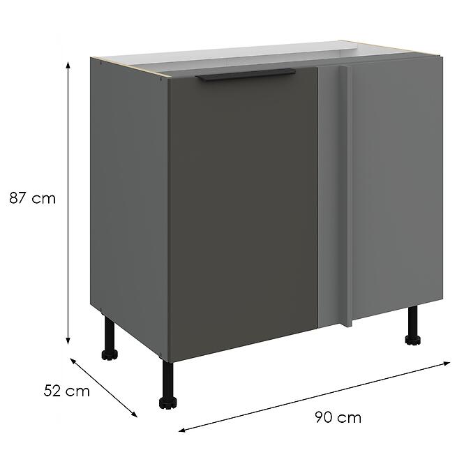 Konyhaszekrény Aria-Gr/Ant Anti Fingerprint 105 Nd 1f Bb,2