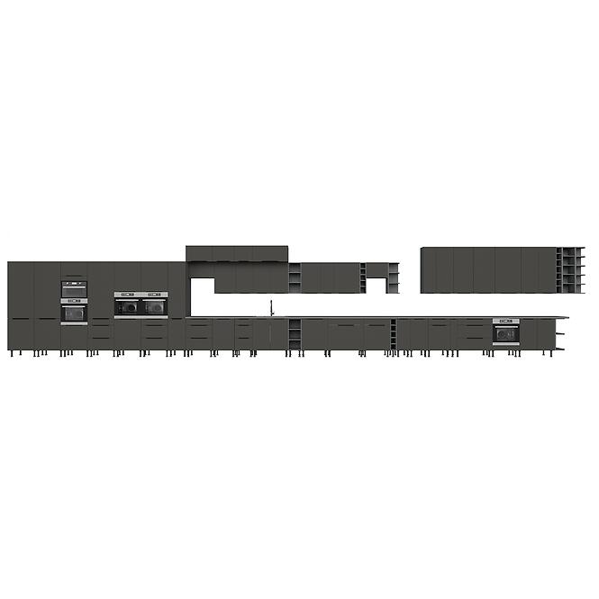 Konyhaszekrény Aria-Gr/Ant Anti Fingerprint 90x90 Dn 2f Bb