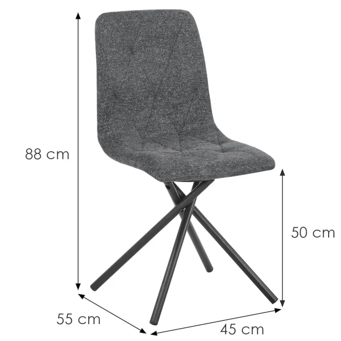 Szék Luna sötétszürke raven 15