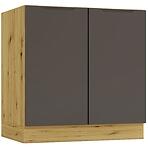 Konyhaszekrény Cosmo Isabel D80zl Mocca Grey/Tölgy Artisan