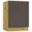 Konyhaszekrény Cosmo Isabel D60pc P/L Mocca Grey/Tölgy Artisan