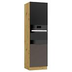 Konyhaszekrény Cosmo Isabel D60 Pk/2133 P/L Mocca Grey/Tölgy Artisan