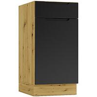 Konyhaszekrény Cosmo Isabel D40s/1 P/L Mocca Grey/Tölgy Artisan