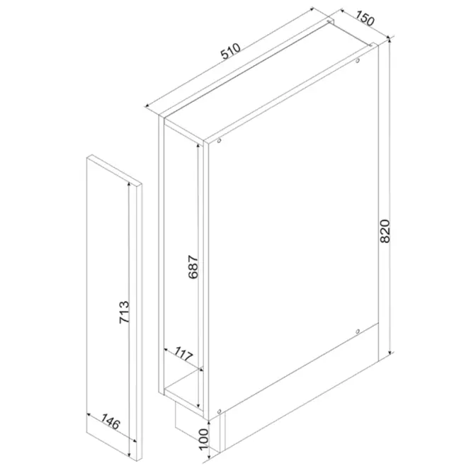 Konyhaszekrény Cosmo Isabel D15 Cargo+Kosár Mocca Grey/Tölgy Artisan,2
