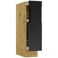 Konyhaszekrény Cosmo Isabel D20 Cargo+Kosár Mocca Grey/Tölgy Artisan