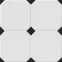 Csempe Avigion Black-white 58/58