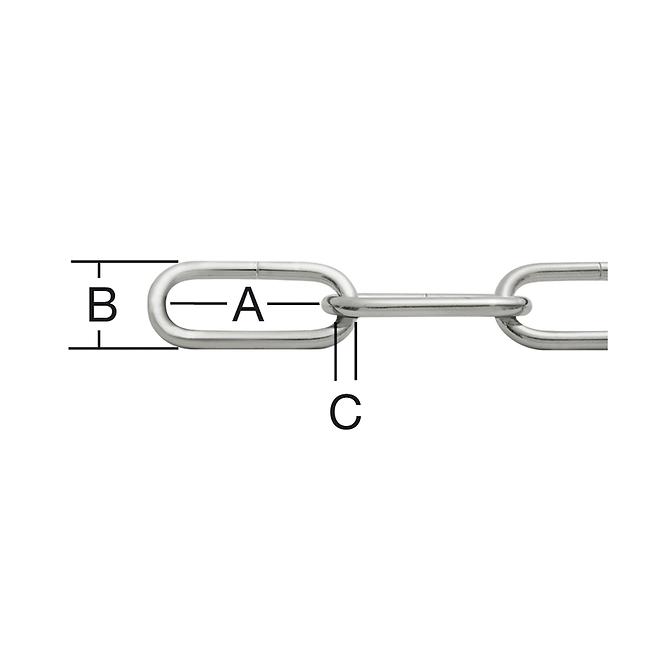 Dekoratív lánc 2,8 mm nikkel