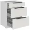 Konyhaszekrény Aria-Wh/Wh Anti Fingerprint 60d 3s Bb,3