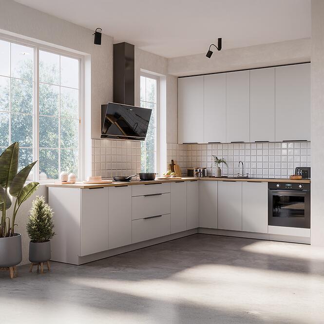 Konyhaszekrény Aria-Wh/Wh Anti Fingerprint 60d 3s Bb,5