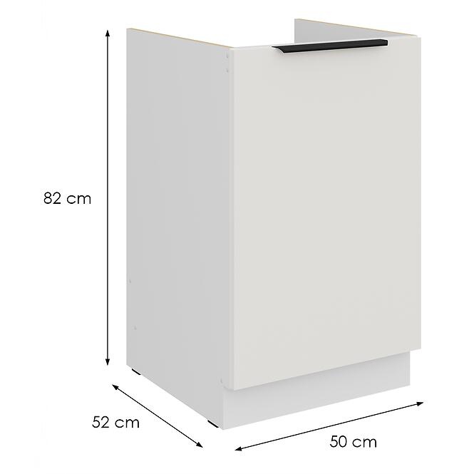 Konyhaszekrény Aria-Wh/Wh Anti Fingerprint 50zl 1f Bb,2
