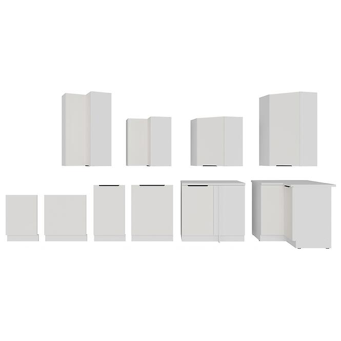 Konyhaszekrény Aria-Wh/Wh Anti Fingerprint 40d 3s Bb,11