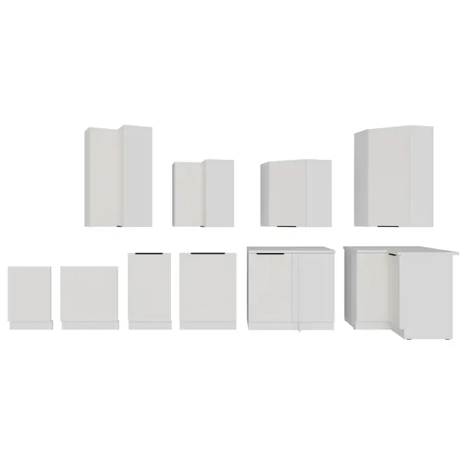 Konyhaszekrény Aria-Wh/Wh Anti Fingerprint 90x90 Dn 2f Bb