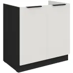 Konyhaszekrény Aria-Wh/Bl Anti Fingerprint 80zl 2f Bb