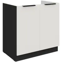 Konyhaszekrény Aria-Wh/Bl Anti Fingerprint 80zl 2f Bb