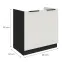 Konyhaszekrény Aria-Wh/Bl Anti Fingerprint 80zl 2f Bb,2