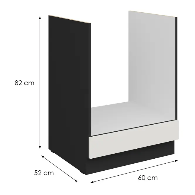 Konyhaszekrény Aria-Wh/Bl Anti Fingerprint 60dg Bb